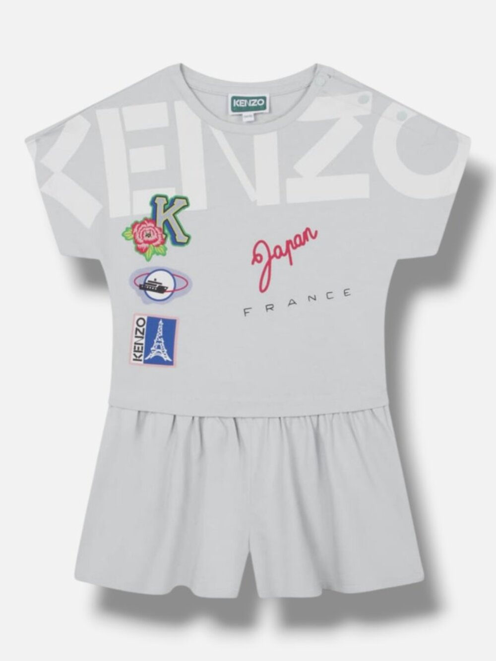 Kenzo Kids Girl's Blue All-In-One Journey Jersey Romper Size 10Y